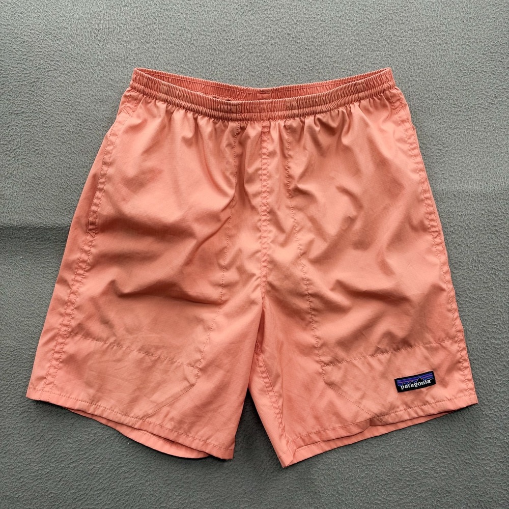 Patagonia Swim Shorts Mens Small Pink Solid Trunks Lined Quick Dry Beach